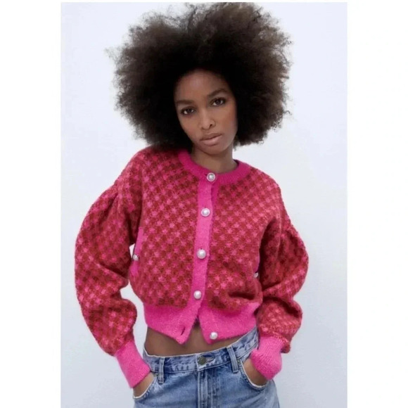 Zara Plaid Knit Set - Picture 2 of 9